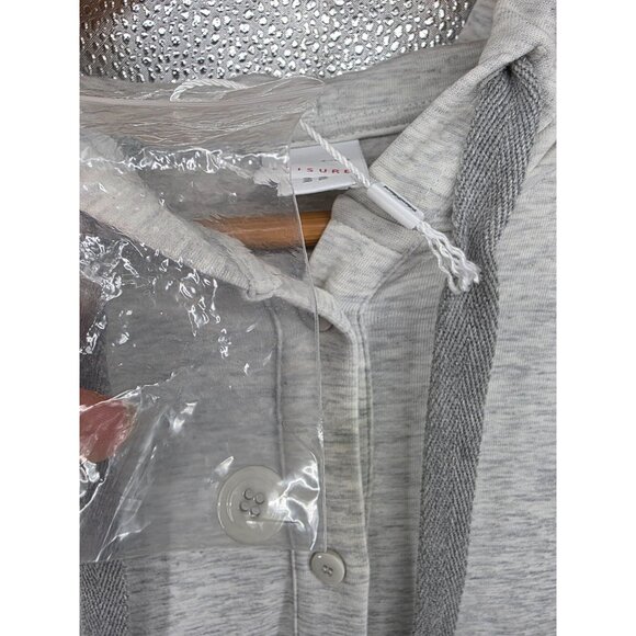 Max Mara Leisure Milford Short Sleeve Hoodie In Light Gray Medium NEW - Picture 8 of 11
